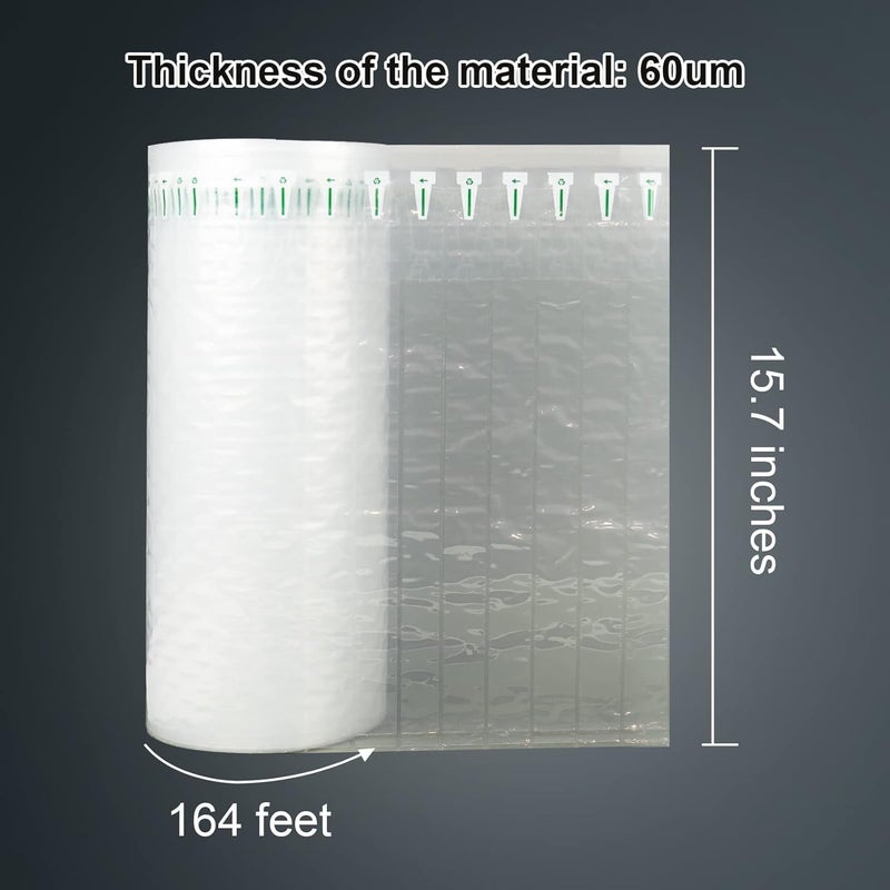 LOCKED AIR Inflatable Bubble Cushioning Wrap Roll Wine Bottle Protector, Packing Materials for Shipping and Moving Glass Fragile Items, 15.7 Inches *164 Feet Large Wide Liquor Travel Bags Alcohol Shipper - Image 2